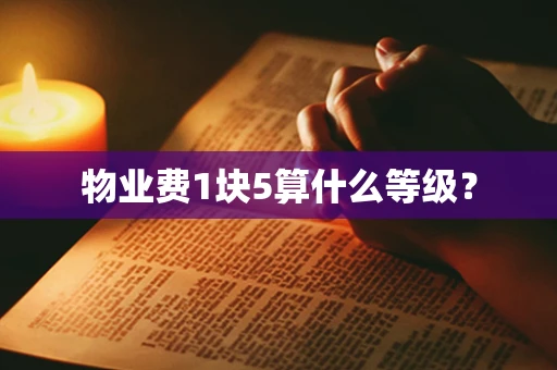 物业费1块5算什么等级？