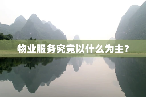 物业服务究竟以什么为主？