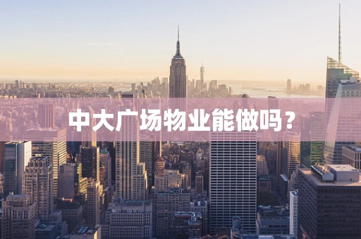 中大广场物业能做吗？