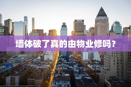 墙体破了真的由物业修吗？