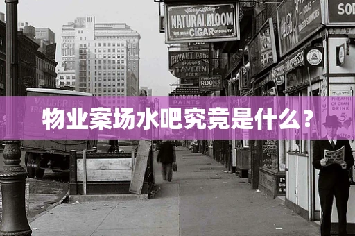 物业案场水吧究竟是什么？