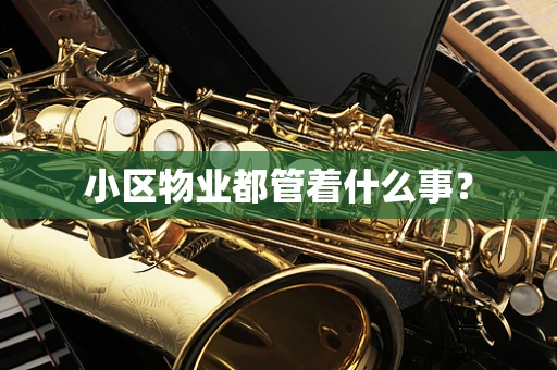小区物业都管着什么事？