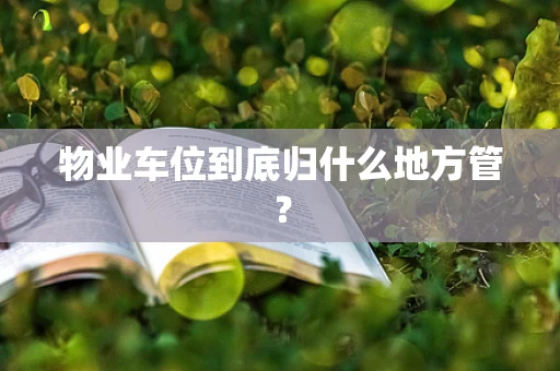 物业车位到底归什么地方管？