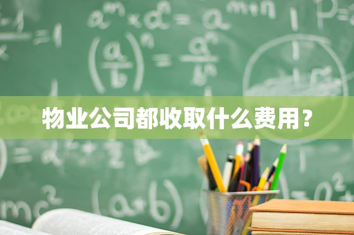 物业公司都收取什么费用？