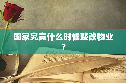 国家究竟什么时候整改物业？