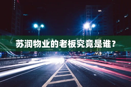 苏润物业的老板究竟是谁？