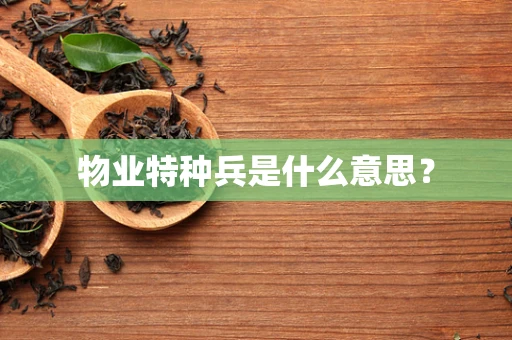 物业特种兵是什么意思？
