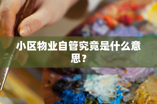 小区物业自管究竟是什么意思？