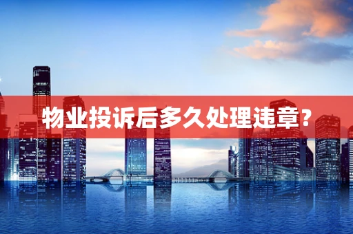 物业投诉后多久处理违章？