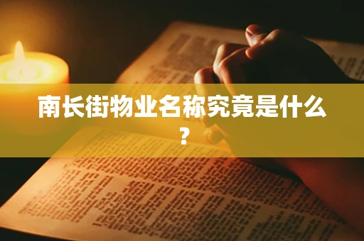 南长街物业名称究竟是什么？