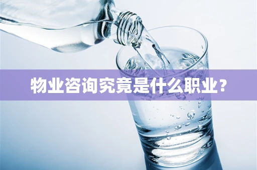 物业咨询究竟是什么职业？