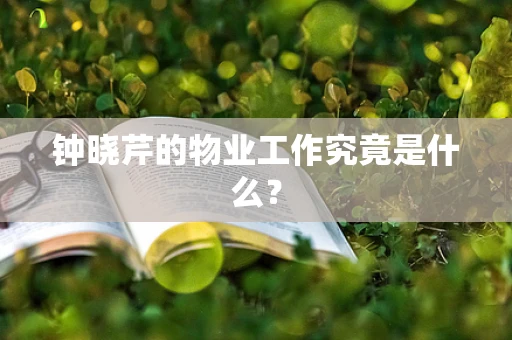 钟晓芹的物业工作究竟是什么？