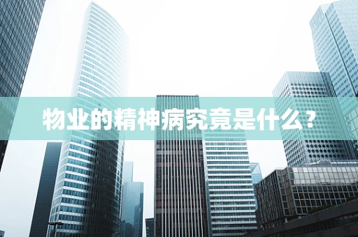 物业的精神病究竟是什么？