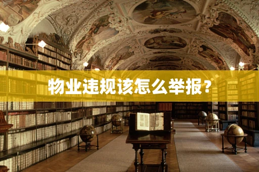 物业违规该怎么举报？
