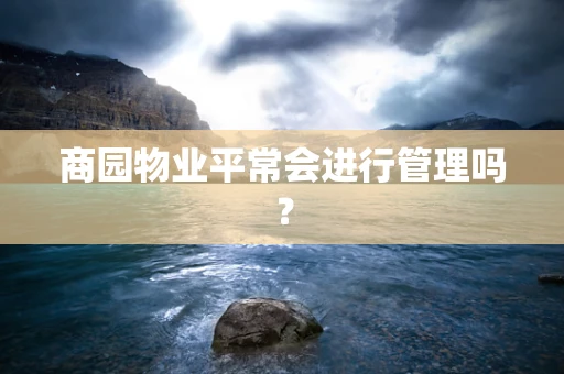 商园物业平常会进行管理吗？