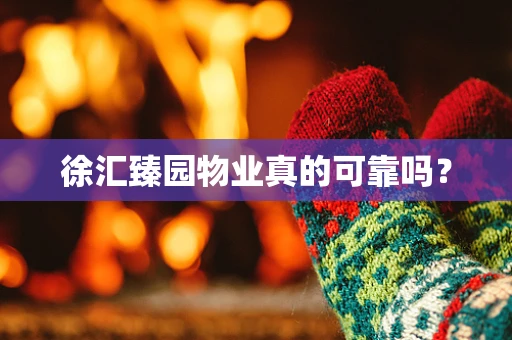徐汇臻园物业真的可靠吗？