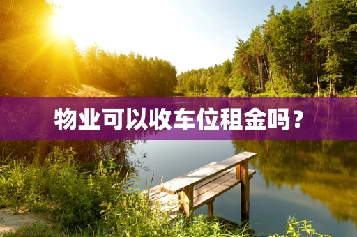 物业可以收车位租金吗？