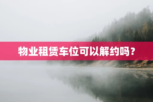 物业租赁车位可以解约吗？