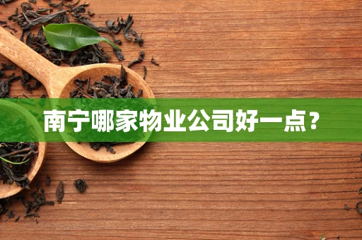 南宁哪家物业公司好一点？