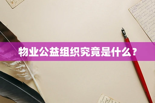 物业公益组织究竟是什么？