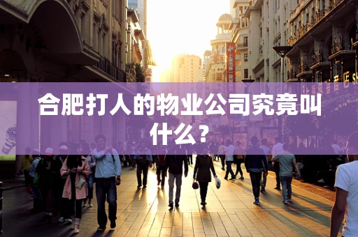 合肥打人的物业公司究竟叫什么？