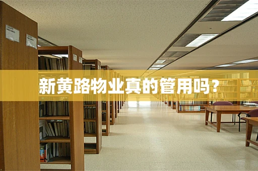 新黄路物业真的管用吗？