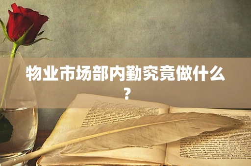 物业市场部内勤究竟做什么？