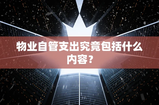 物业自管支出究竟包括什么内容？