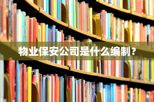 物业保安公司是什么编制？