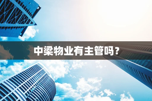中梁物业有主管吗？