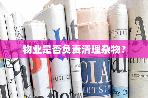 物业是否负责清理杂物？