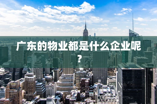 广东的物业都是什么企业呢？