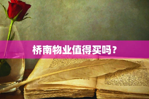 桥南物业值得买吗？