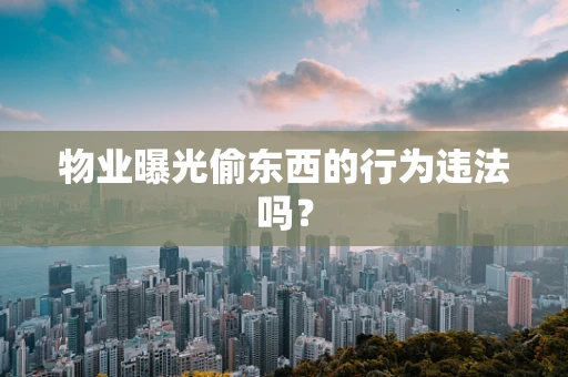 物业曝光偷东西的行为违法吗？