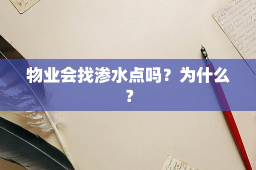 物业会找渗水点吗？为什么？