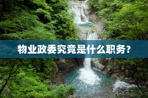 物业政委究竟是什么职务？