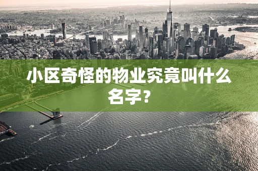 小区奇怪的物业究竟叫什么名字？