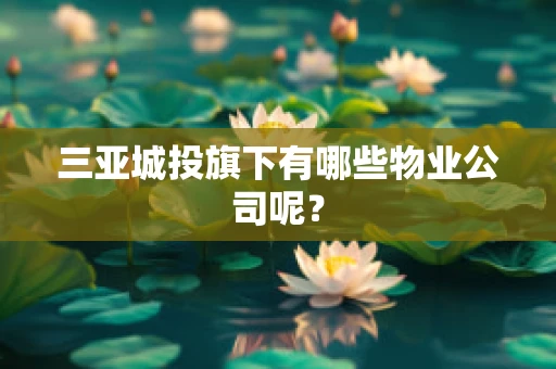三亚城投旗下有哪些物业公司呢？