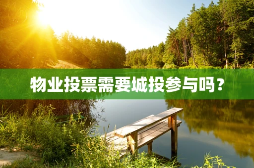 物业投票需要城投参与吗？