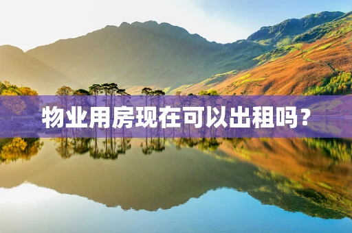物业用房现在可以出租吗？