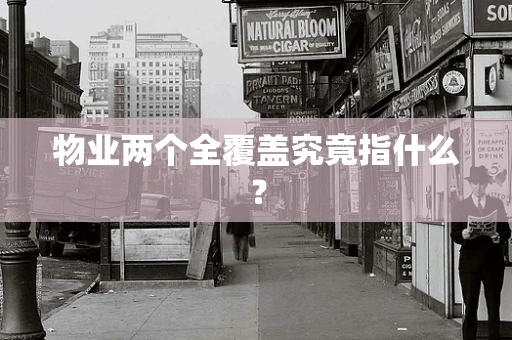 物业两个全覆盖究竟指什么？