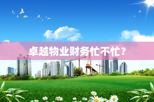 卓越物业财务忙不忙？