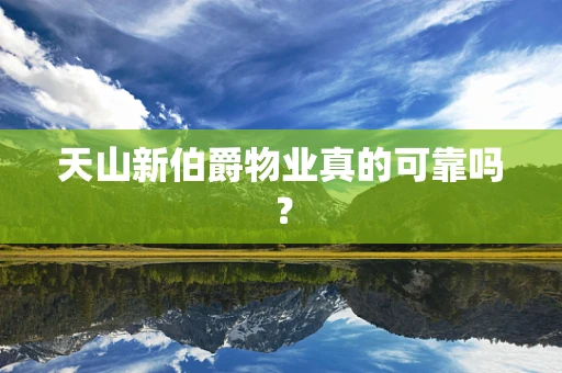 天山新伯爵物业真的可靠吗？