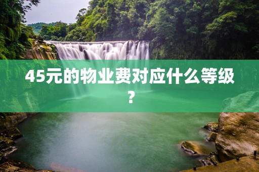 45元的物业费对应什么等级？
