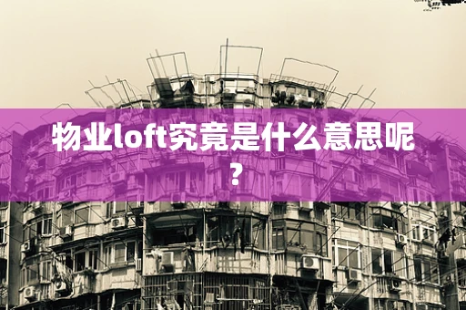 物业loft究竟是什么意思呢？