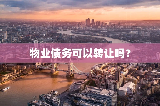 物业债务可以转让吗？