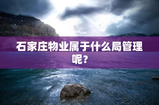 石家庄物业属于什么局管理呢？