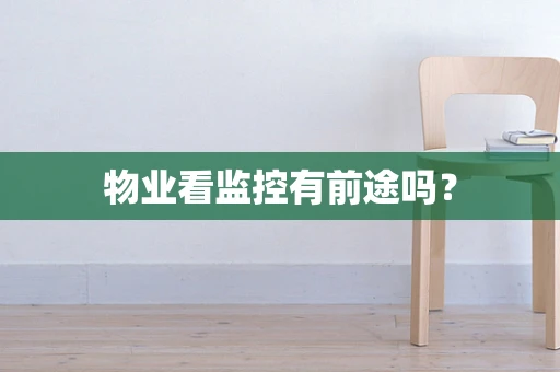 物业看监控有前途吗？