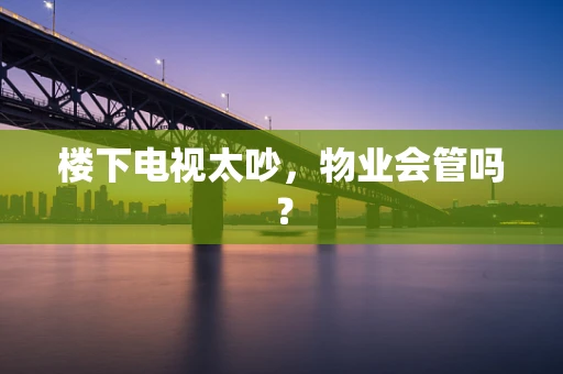 楼下电视太吵，物业会管吗？