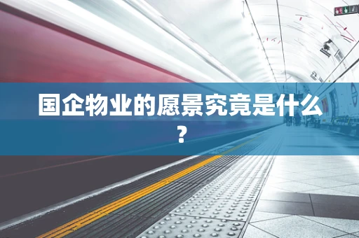 国企物业的愿景究竟是什么？